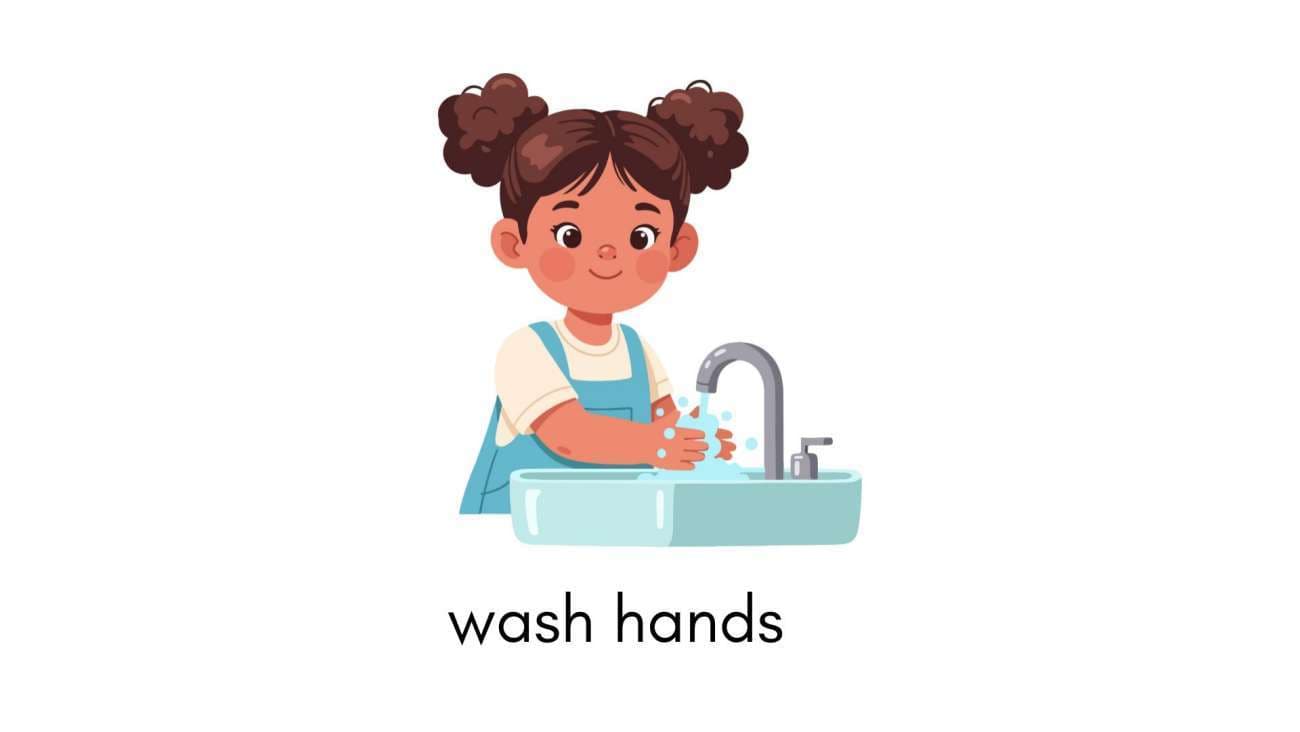 Picture card: Wash your hands